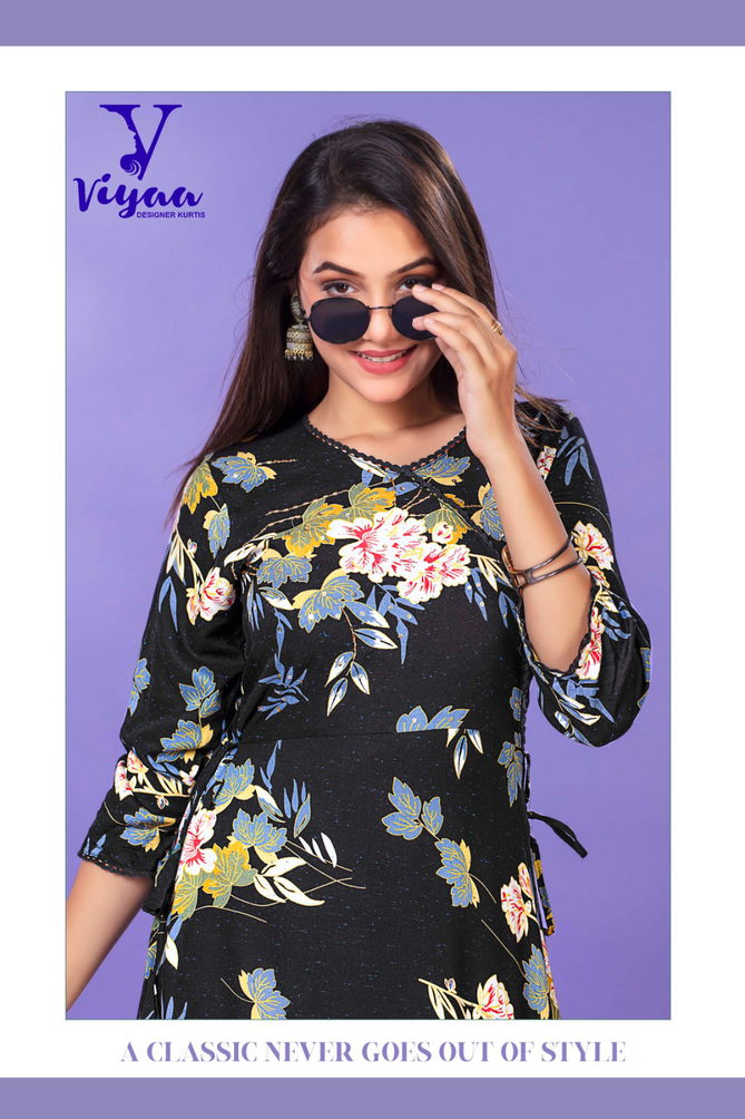 Starbuck V1 By Viyaa Rayon Designer Printed Kurtis Catalog